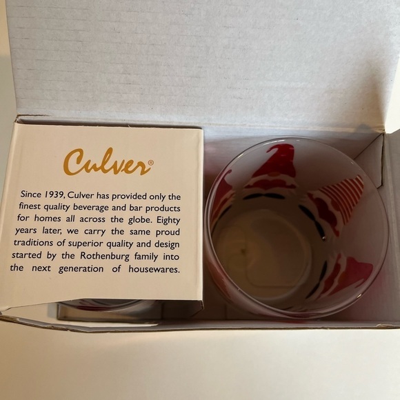 NIB Adorable Frosted Lowball Gnome Tumblers by Culver - Picture 5 of 8